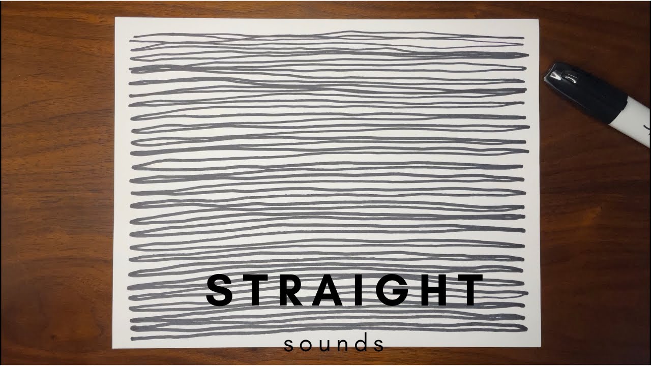 Piece #20: Line Sounds, Art, ASMR, Repetitive Sound, Draw w/ me, Background Noise, No Talking