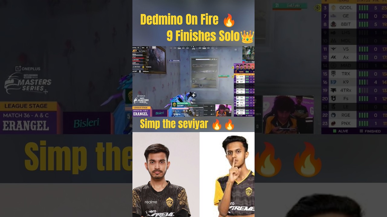 Simp the seviyar 🔥 Admino On Fire 🔥#bgmi #bgms #simpp #admino #jonathan #punkk #bgmshighlights