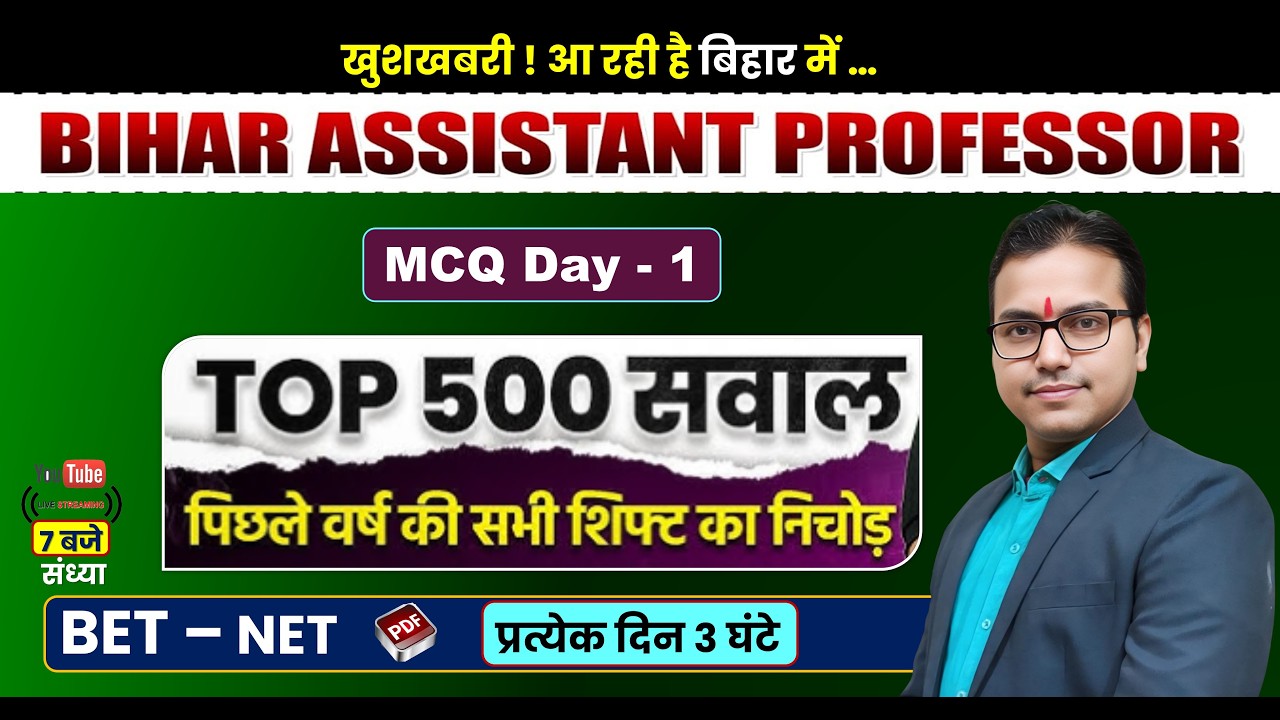 Bihar BET NET MCQs Paper 1 इकाई-I शिक्षण योग्यता | शिक्षण अभिवृत्ति | Teaching Aptitude |BET Paper 1