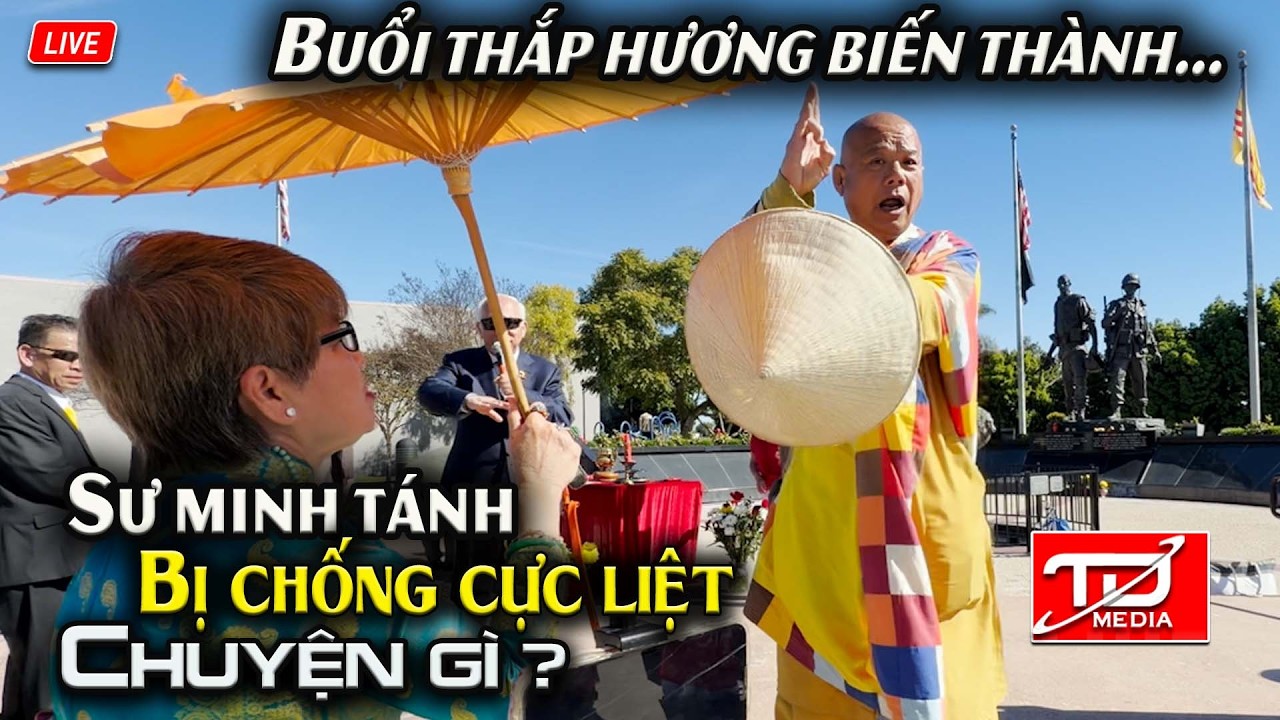 Sư Minh Tánh bị chống cực liệt, chuyện gì ? Buổi thắp hương tại Tượng Đài Chiến Sĩ Việt Mỹ