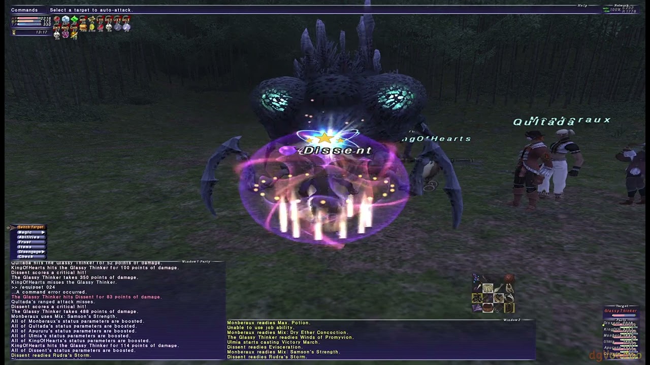 FFXI - Glassy Thinker Dancer Solo w/Trusts