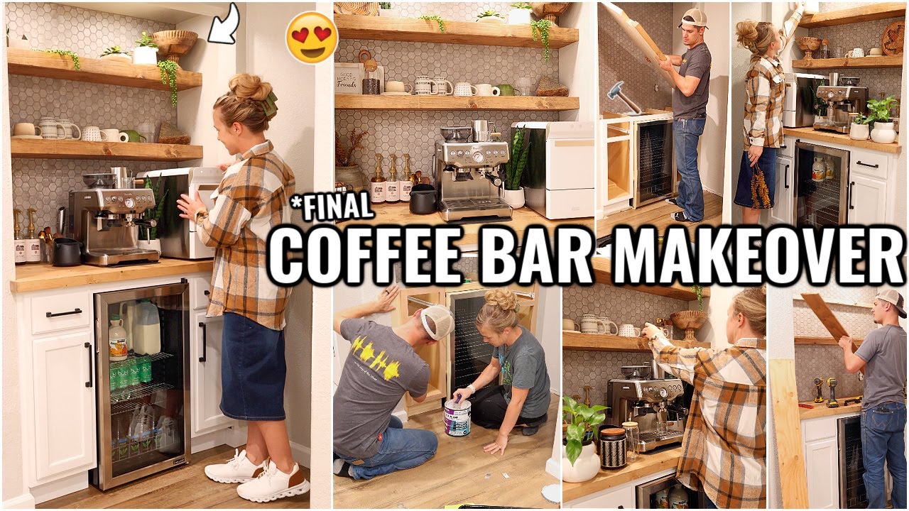 COMPLETE COFFEE BAR MAKEOVER!! FINISHING A *KITCHEN MAKEOVER* & NEW HOUSE PROJECTS