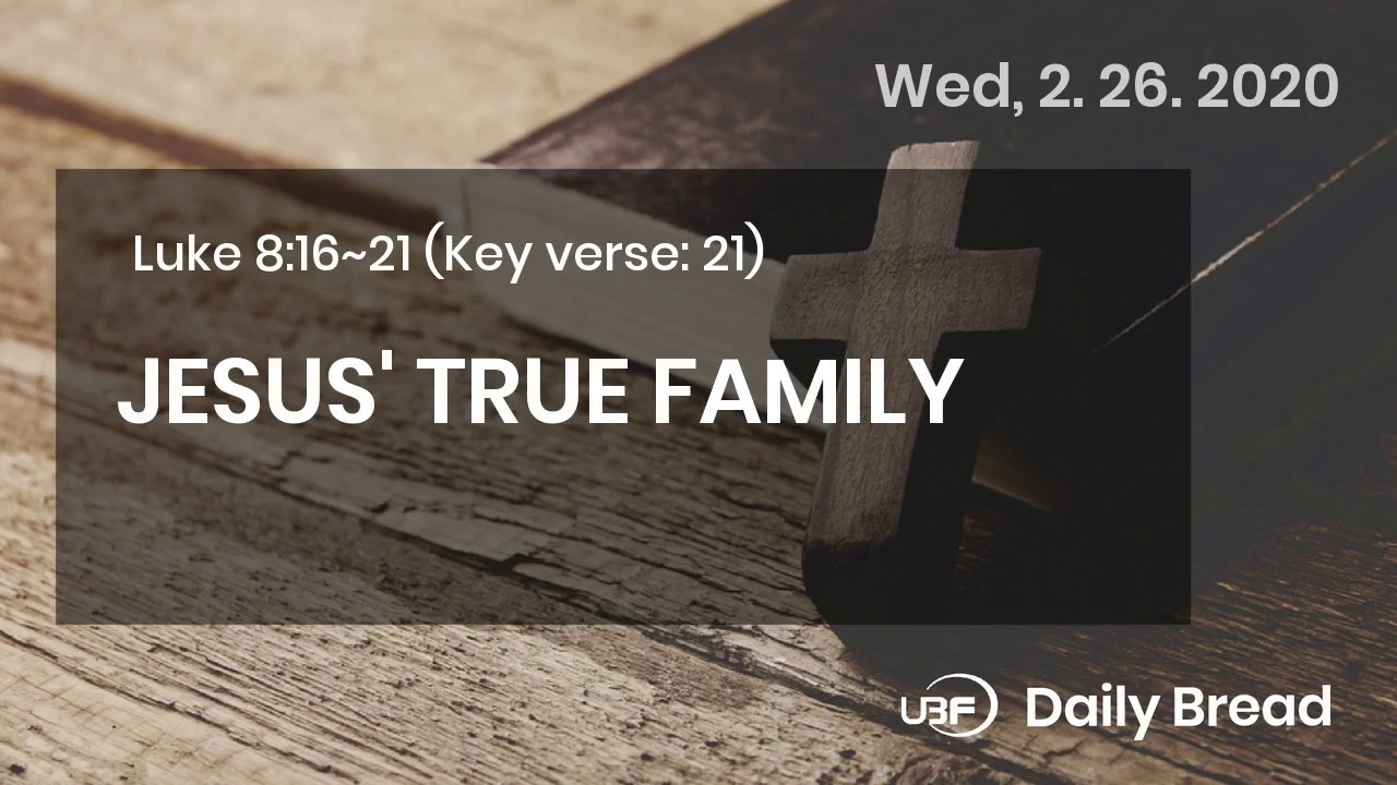 Bible Voice Reading Daily Devotion / Luke 8:16~21 / UBF