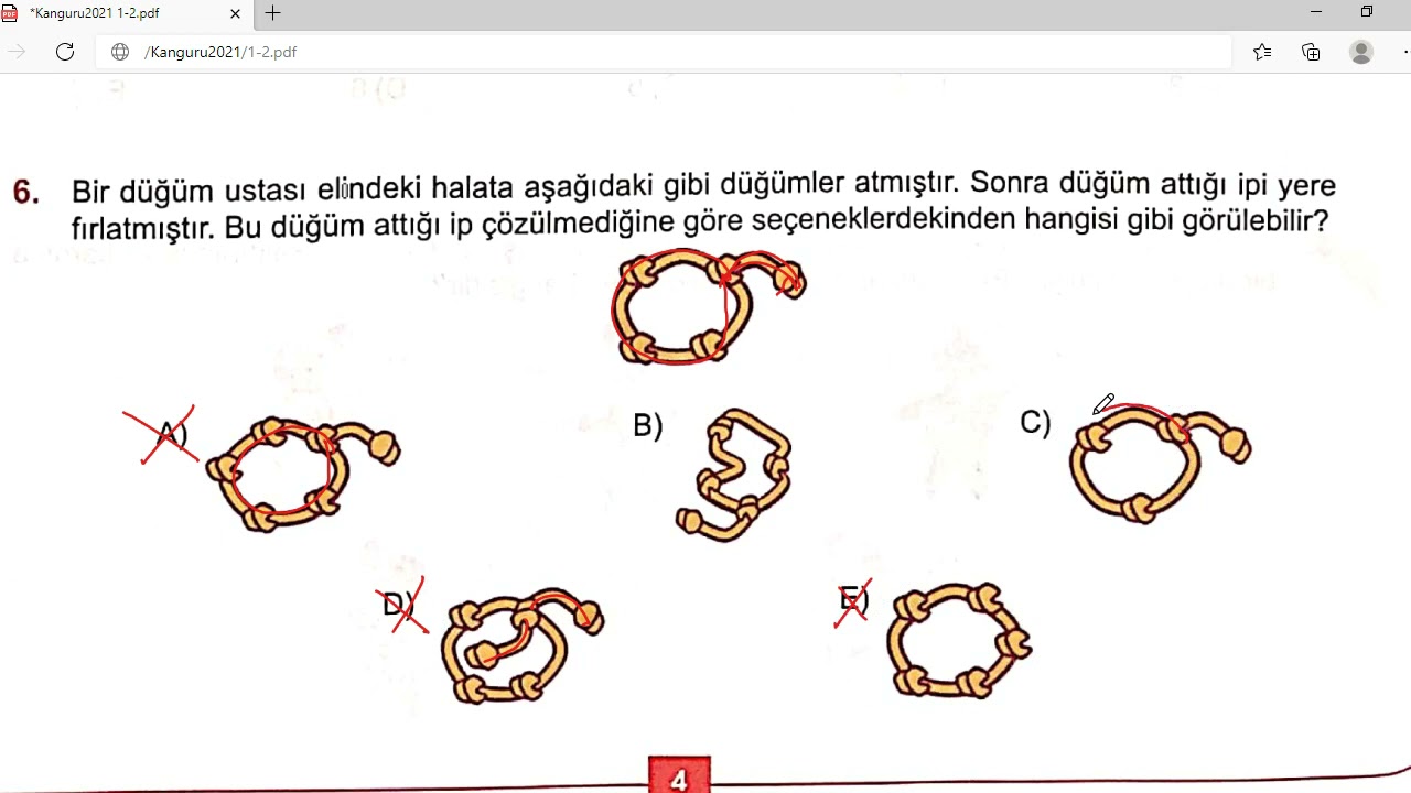 Kanguru Matematik Çözümleri 1. Sınıf 2. Sınıf 2021 | Münevver Tuğba SAKAL | Detaylı