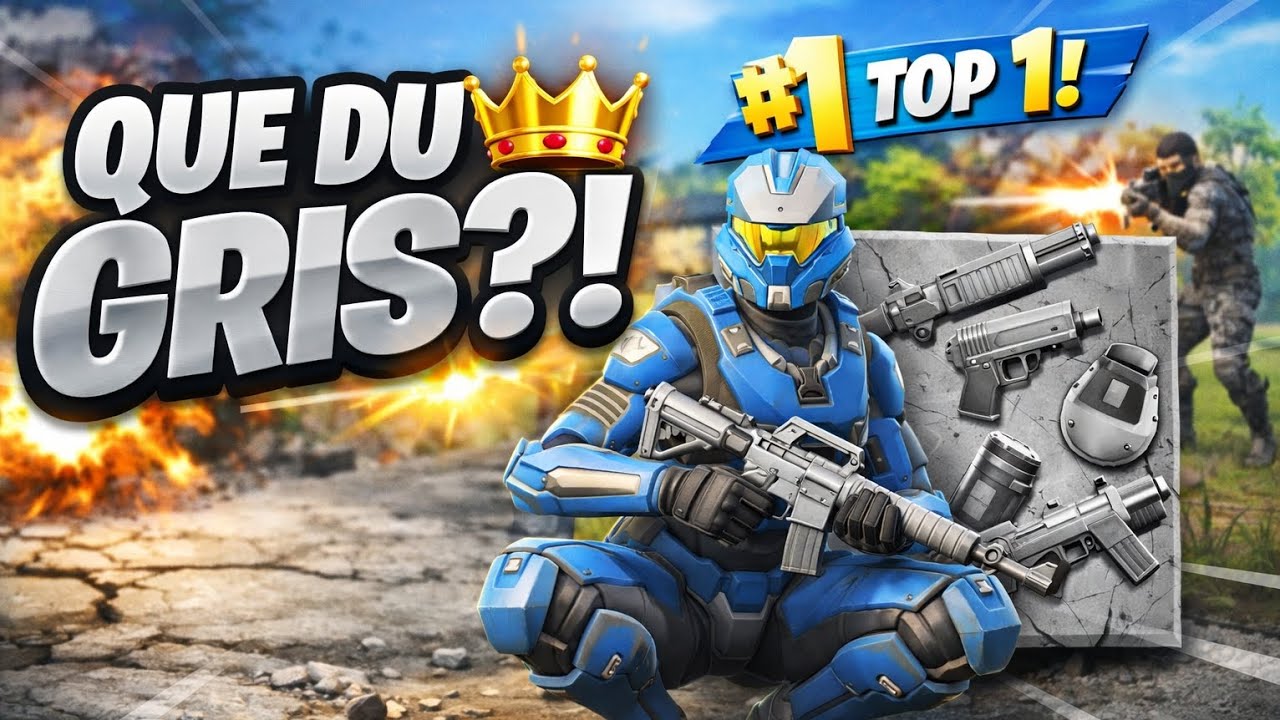 Top 1 uniquement avec armes grises 😱 Fortnite 