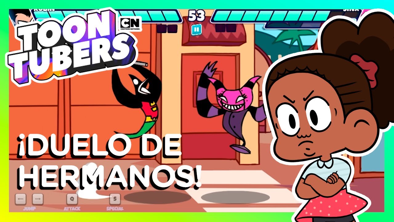 ¡LOS HERMANOS LUCHAN CON JUEGOS DE CARTOON! (con Craig y Jessica) | ToonTubers