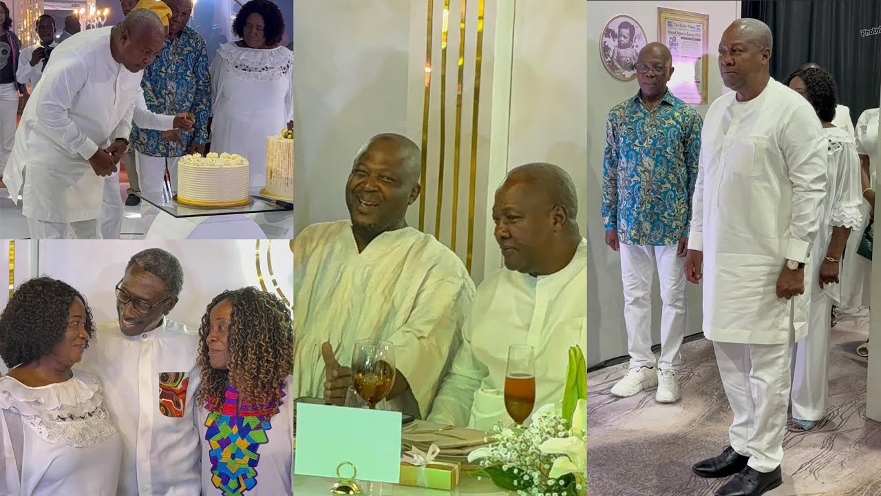 H.E John Mahama, Vice Prez. Jane Naana, Ibrahim Mahama, NDC bigwigs Joins Eddie Annan To Celebrate