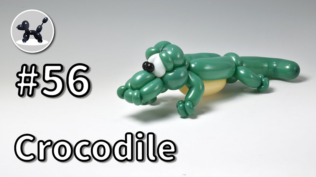 Crocodile - How to Make Balloon Animals #56 / バルーンアートの作り方 #56 (ワニ)
