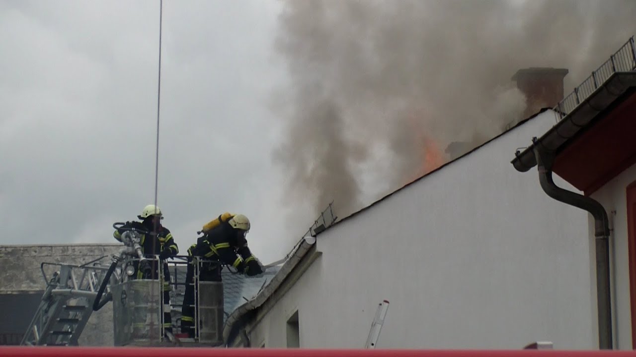 Dachstuhlbrand in Elsterberg