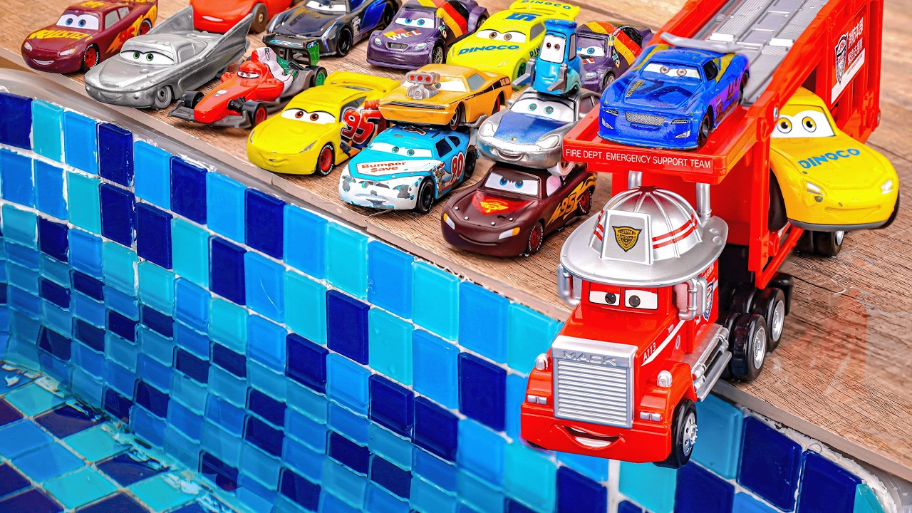 Disney Pixar Cars Unboxing Review | Disney Pixar Cars Mobile Paint Shop Mack