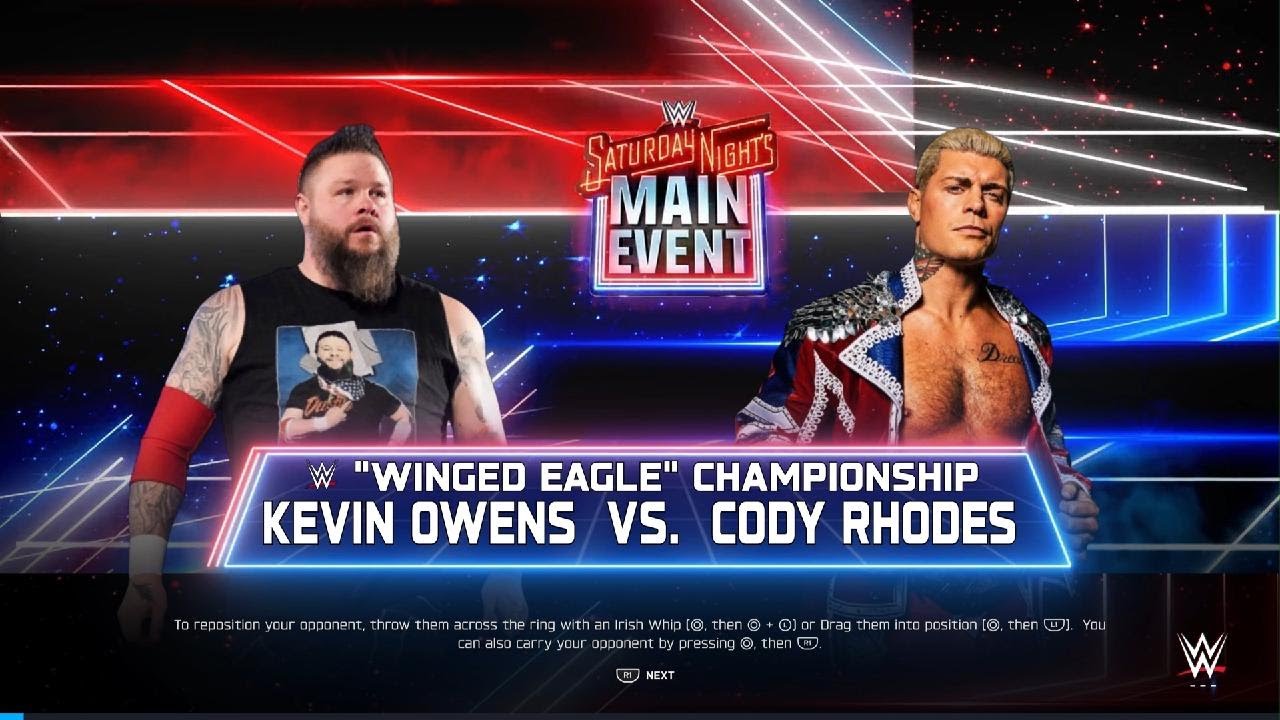 🤯⭐️Cody Rhodes vs Kevin Owens SNME on NBC for the Winged Eagle Championship  🦅🔥🔥🔥🔥🔥