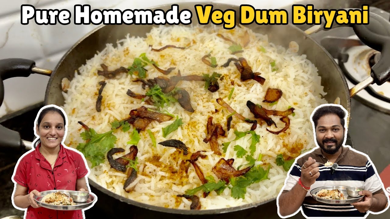 Homemade Veg Dum Biryani🤤| Restaurant-Style Taste at Home | व्हेज दम बिर्याणी | हॉटेलसारखी चव घरात
