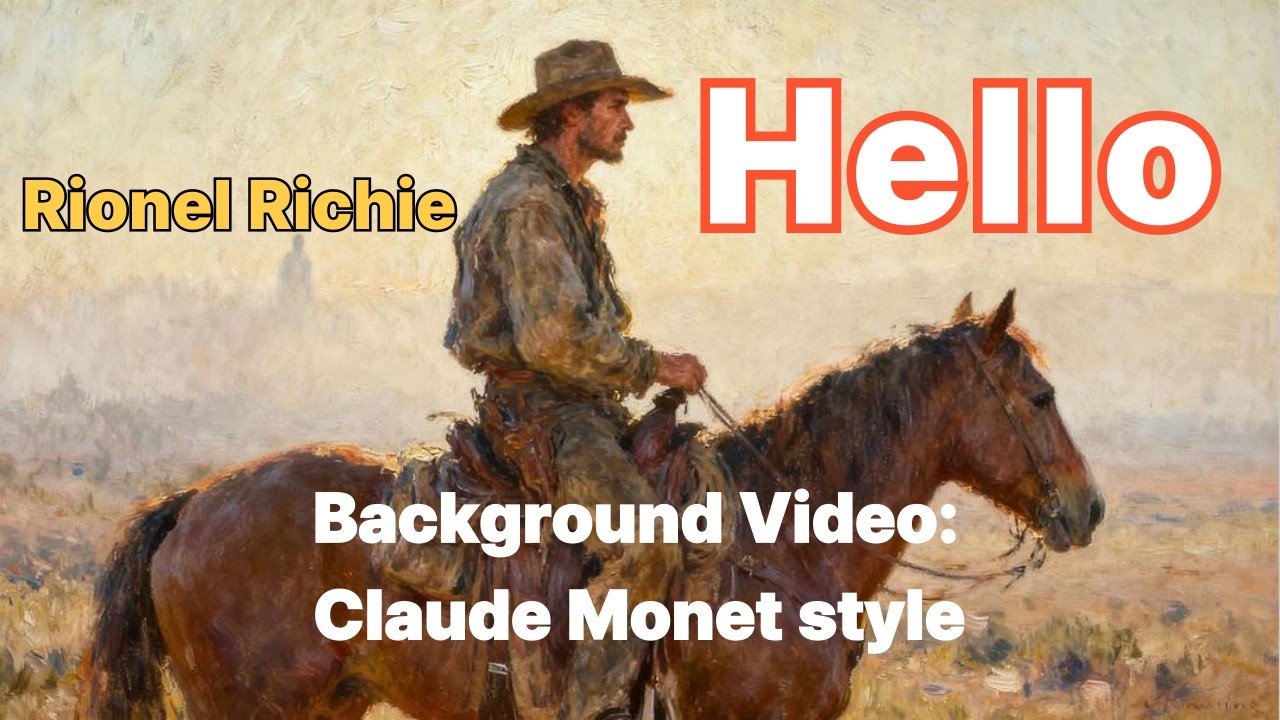 Old Pops Series - Hello(Lionel Richie) / Lyrics / Claude Monet Background Video