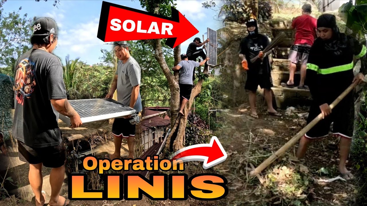 ANG PAGKKABIT NG SOLAR AT PAGKABIT NG GABAY / LINIS LINIS MUNA KAMI