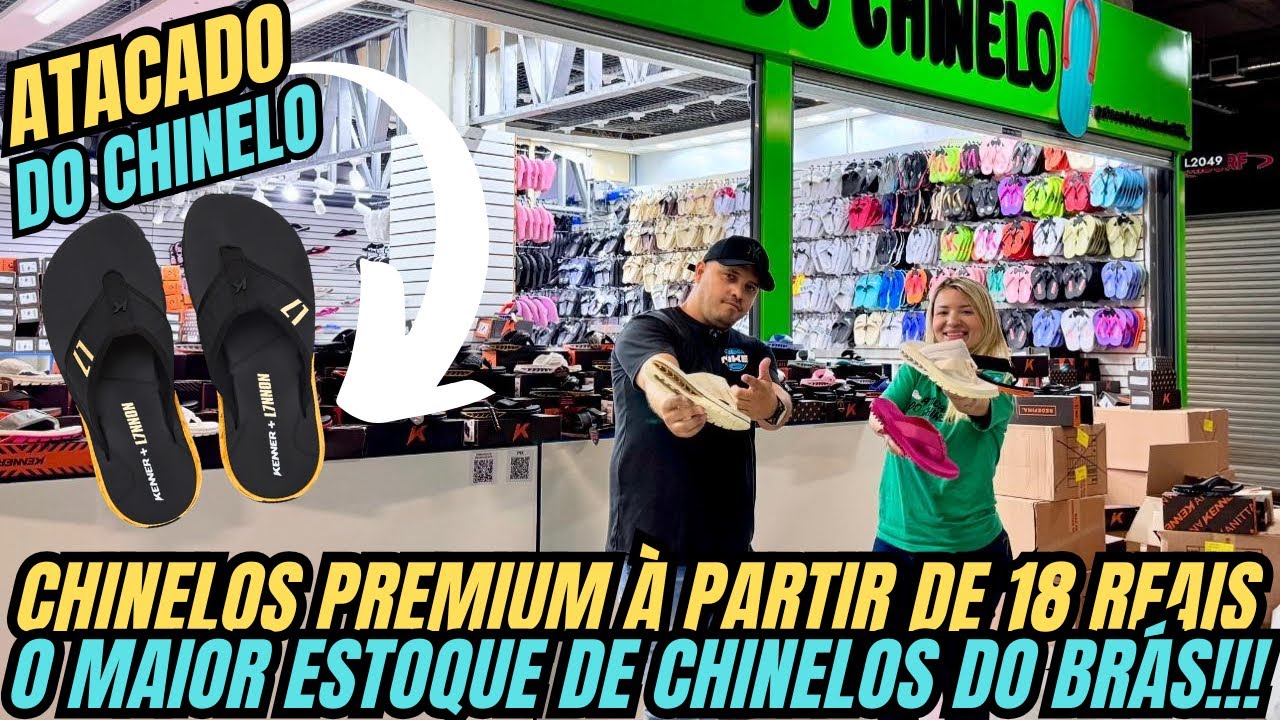 🔥🩴 A MAIOR LOJA DE CHINELOS PREMIUM DO BRÁS DE ALTA QUALIDADE PREÇO BAIXO! #brás #sneakers #chinelos
