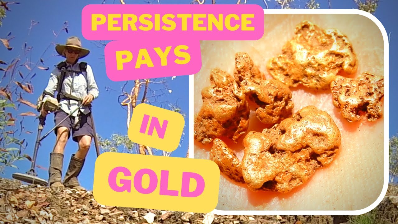 Rewarded with Gold Nuggets after persisting while metal detecting