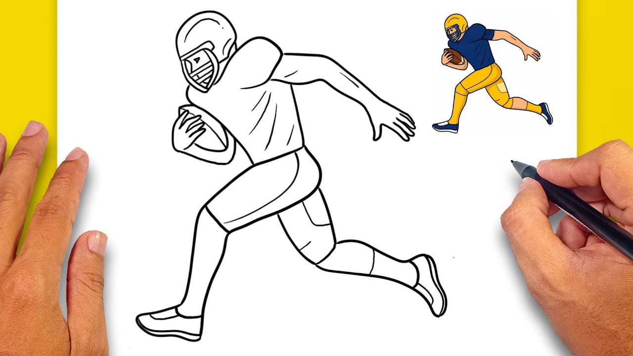 How to draw Football Player - Easy Drawing for Kids & Beginners