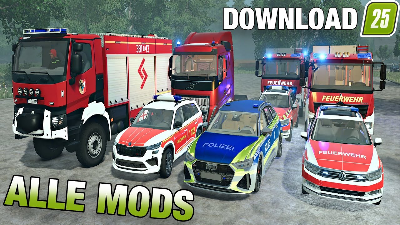 ALLE FEUERWEHR Mods die es für den LS25 zum DOWNLOAD gibt 🚒