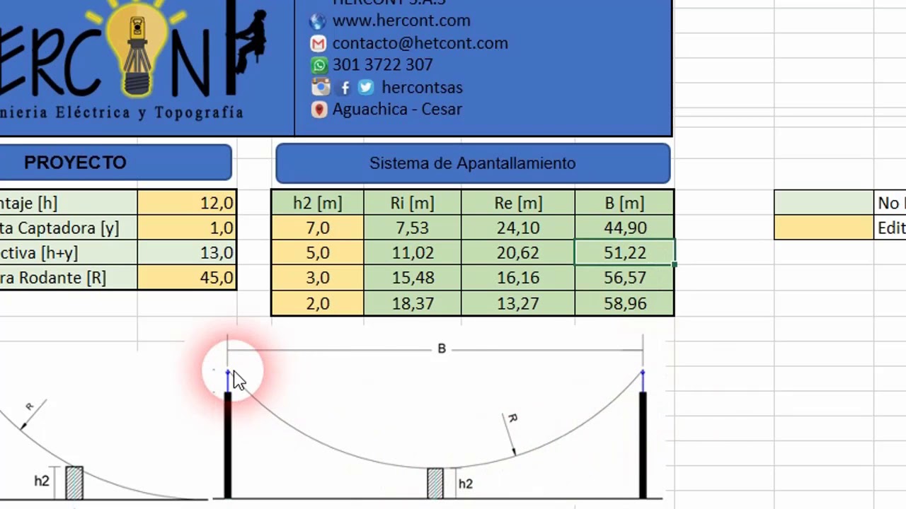 Plantilla Para Calculos de Apantallamiento- HERCONT