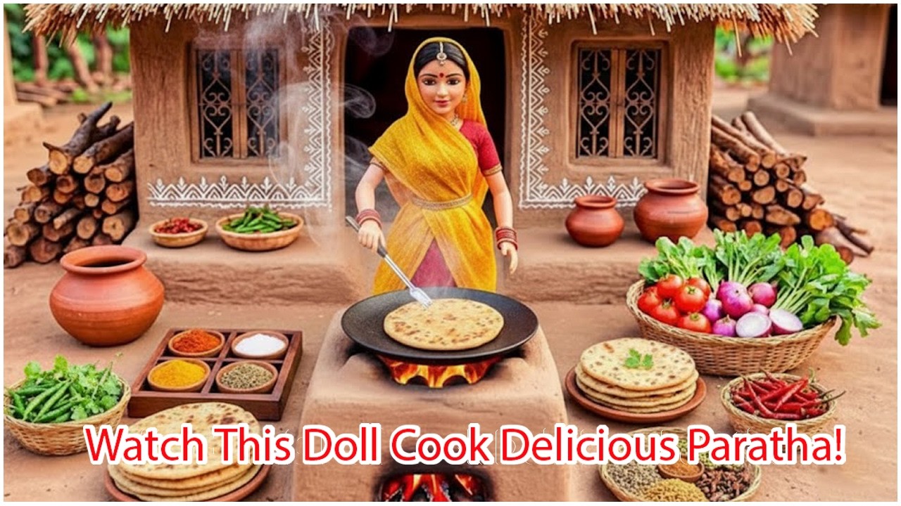 Mini Doll’s Delicious Alu Paratha – Indian Tiny Cooking