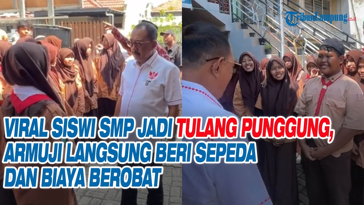 Viral Siswi SMP Jadi Tulang Punggung, Armuji Langsung Beri Sepeda dan Biaya Berobat
