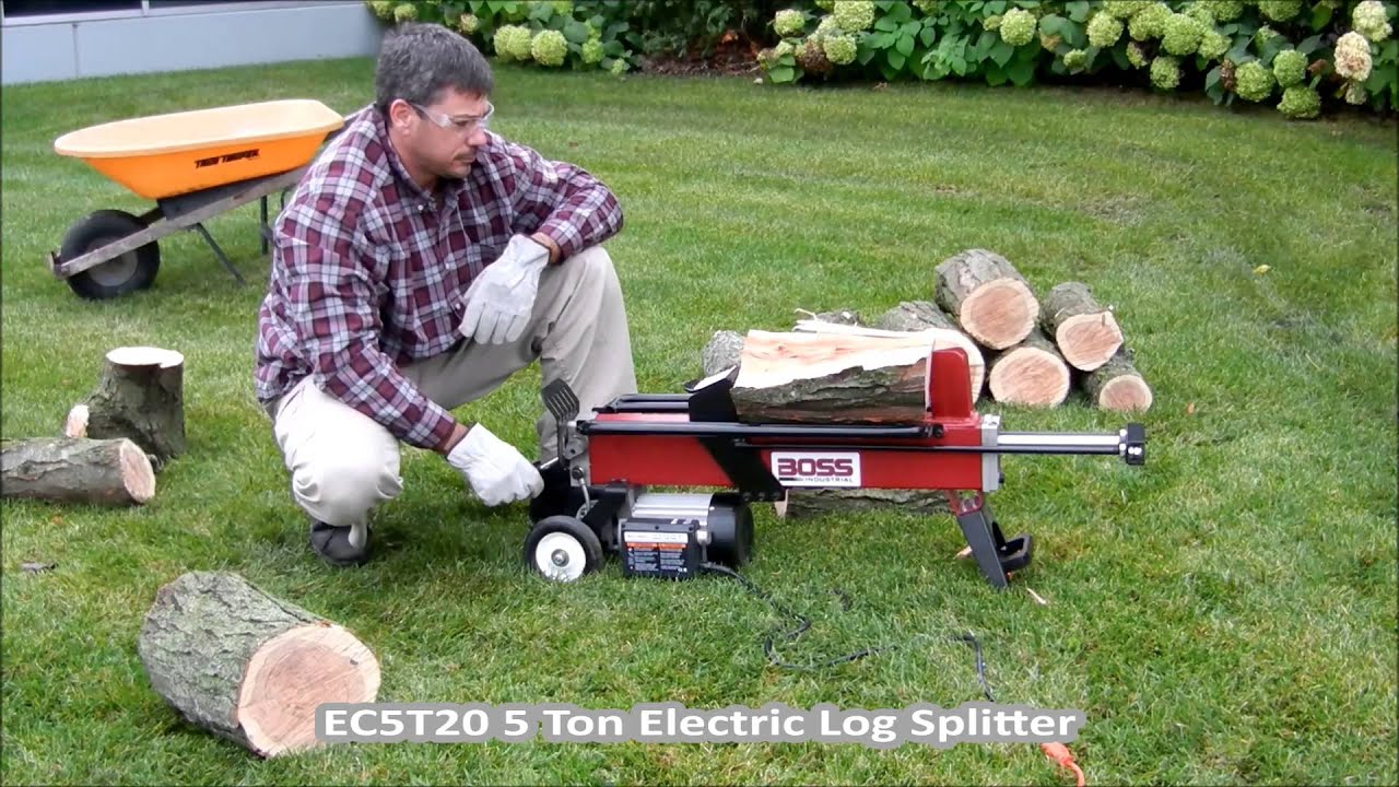EC5T20 - Boss Industrial 5 Ton Electric Log Splitter