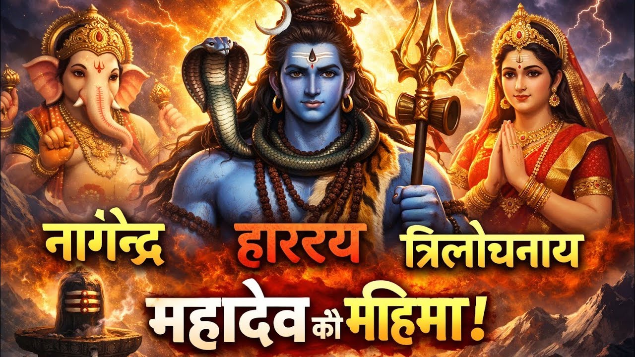 नागेंद्र हाराय त्रिलोचनाय भस्मांग रागाय | शिव मंत्र जप | महादेव की दिव्य स्तुति | Har Har Mahadev |