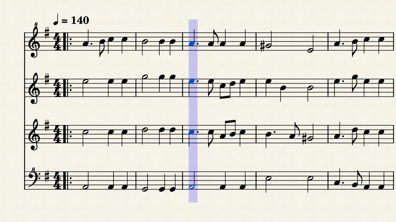 Bransle de la Torche SATB Recorder Quartet - Michael Praetorius