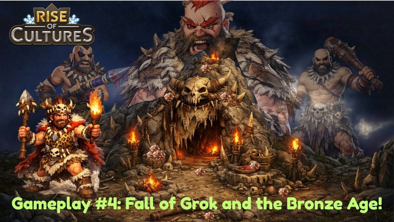 Rise of Cultures Gameplay #4: Fall of Grok and the Bronze Age! #gaming #games #riseofcultures