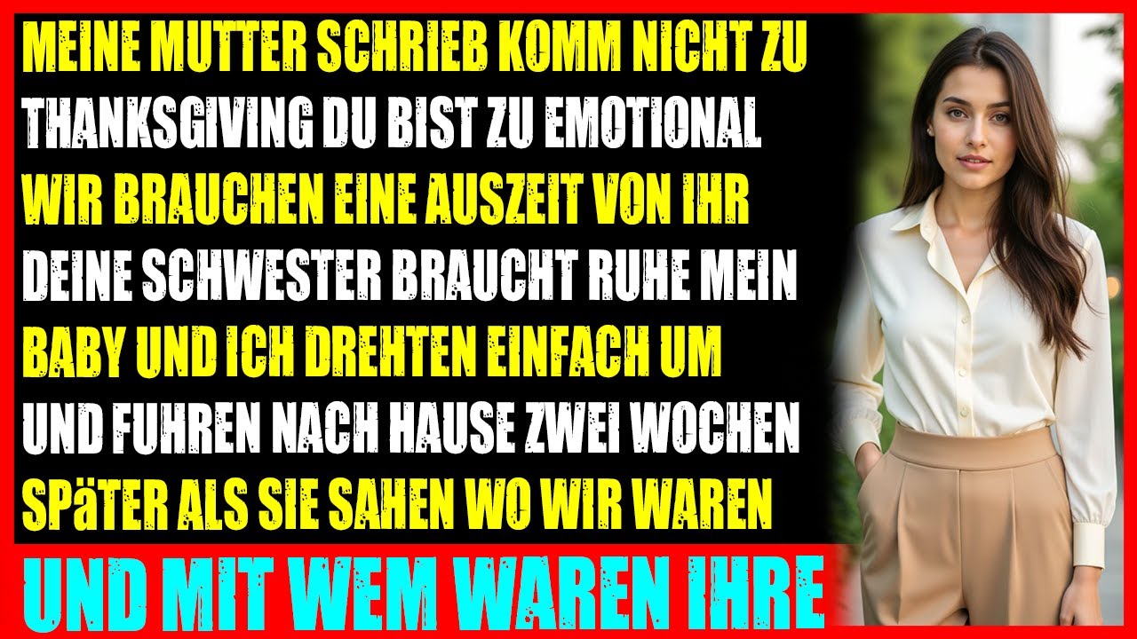 Komm nicht zu Thanksgiving die Nachricht meiner Mutter