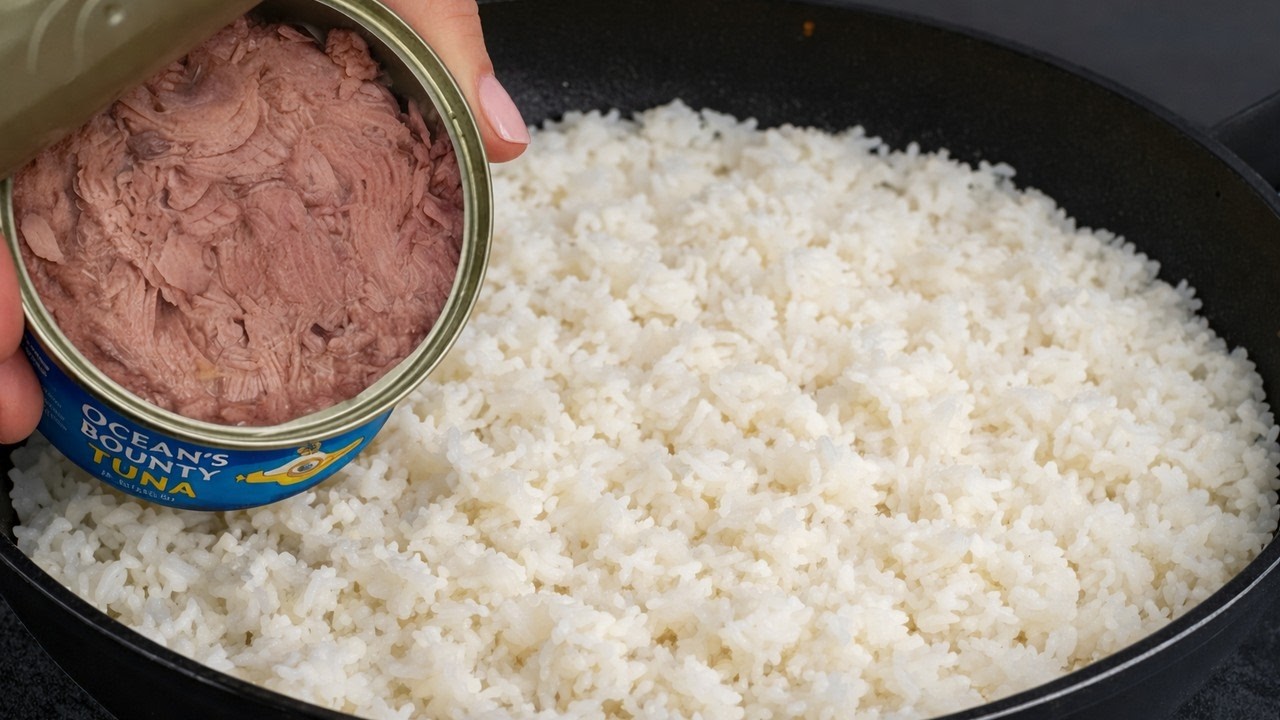 Ein einfaches Rezept zum Kochen von Thunfisch und Reis! Es ist so lecker, dass es jeden Tag koche!