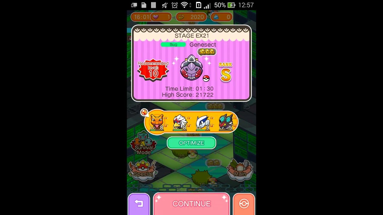 Pokemon Shuffle - EX21-Genesect