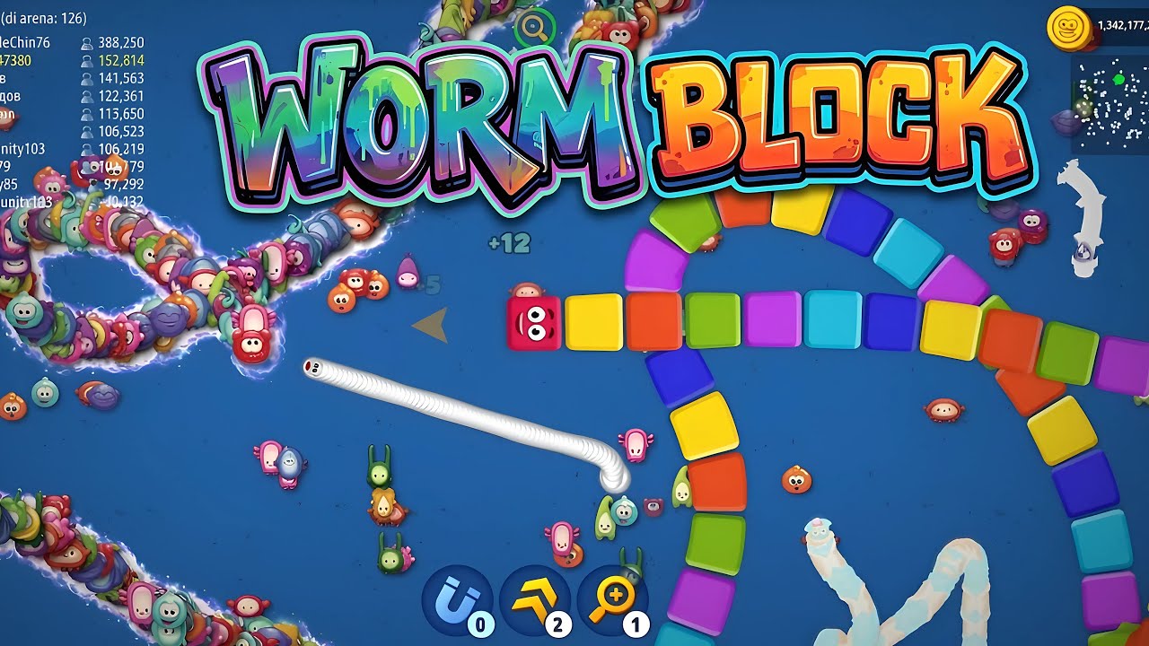 BUAT CACING BLOK JADI RAKSASA - WORMSZONEIO