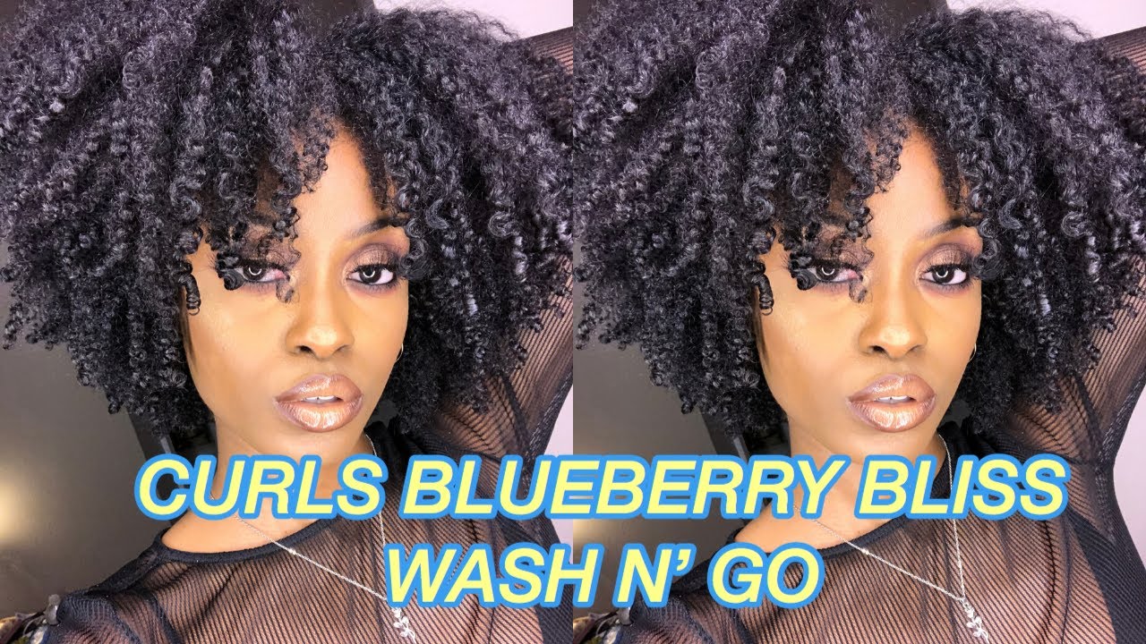 CURLY HAIR ROUTINE FT. CURLS BLUEBERRY BLISS| WASH N' GO 4A 3C