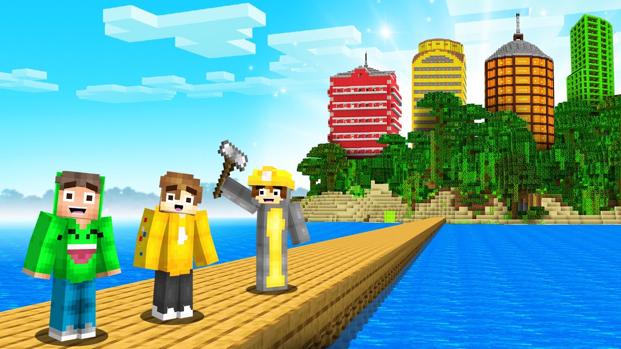 I Built My Friends A NEW ISLAND In Our Minecraft World!