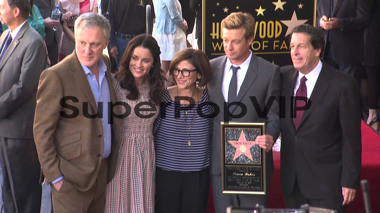 Simon Baker, Robin Tunney, and Bruno Heller at Simon Bake...