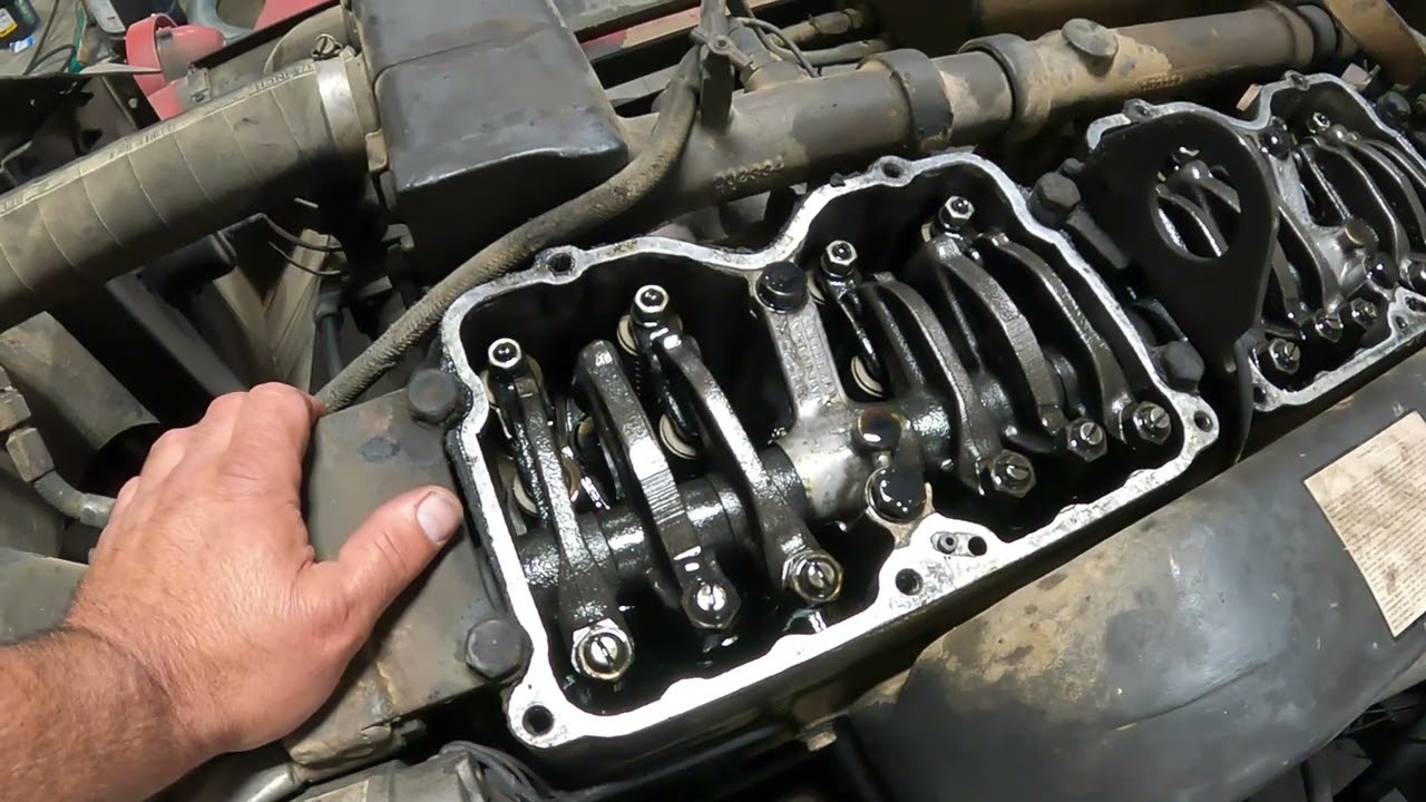 Fuel in the oil on this old Cummins 250!