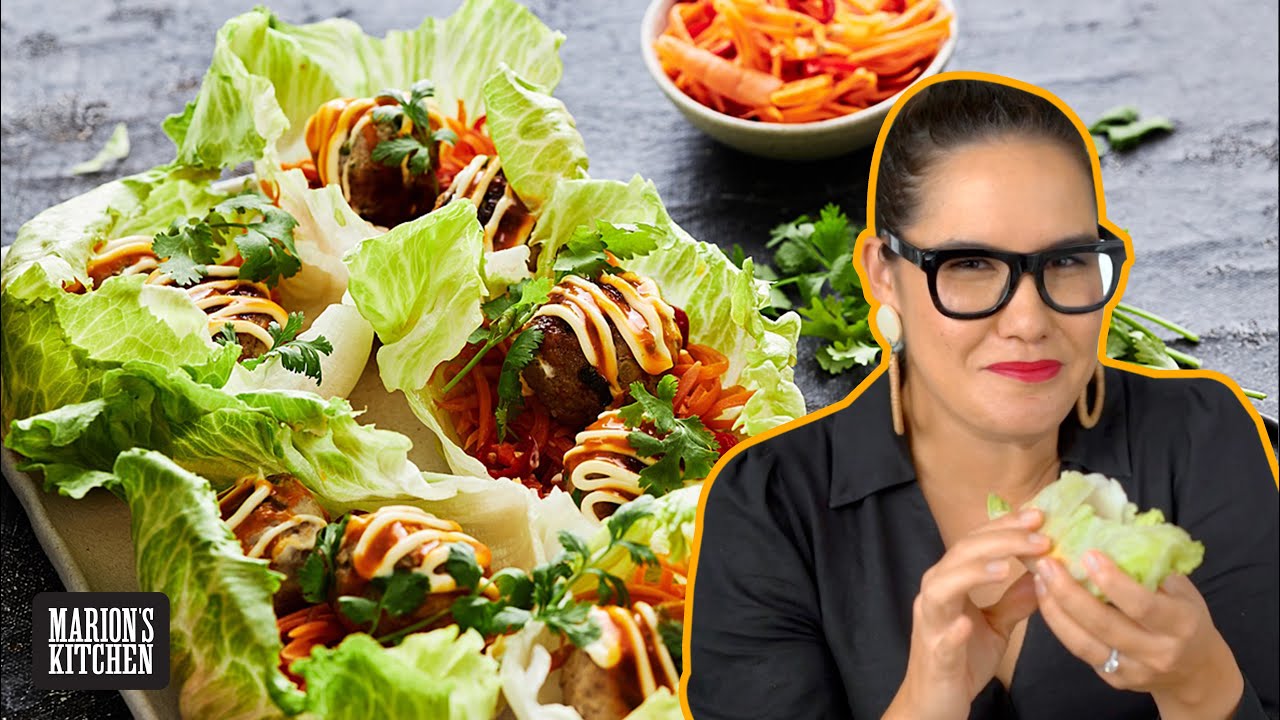 Banh Mi Meatball Lettuce Wraps | Marion's Kitchen
