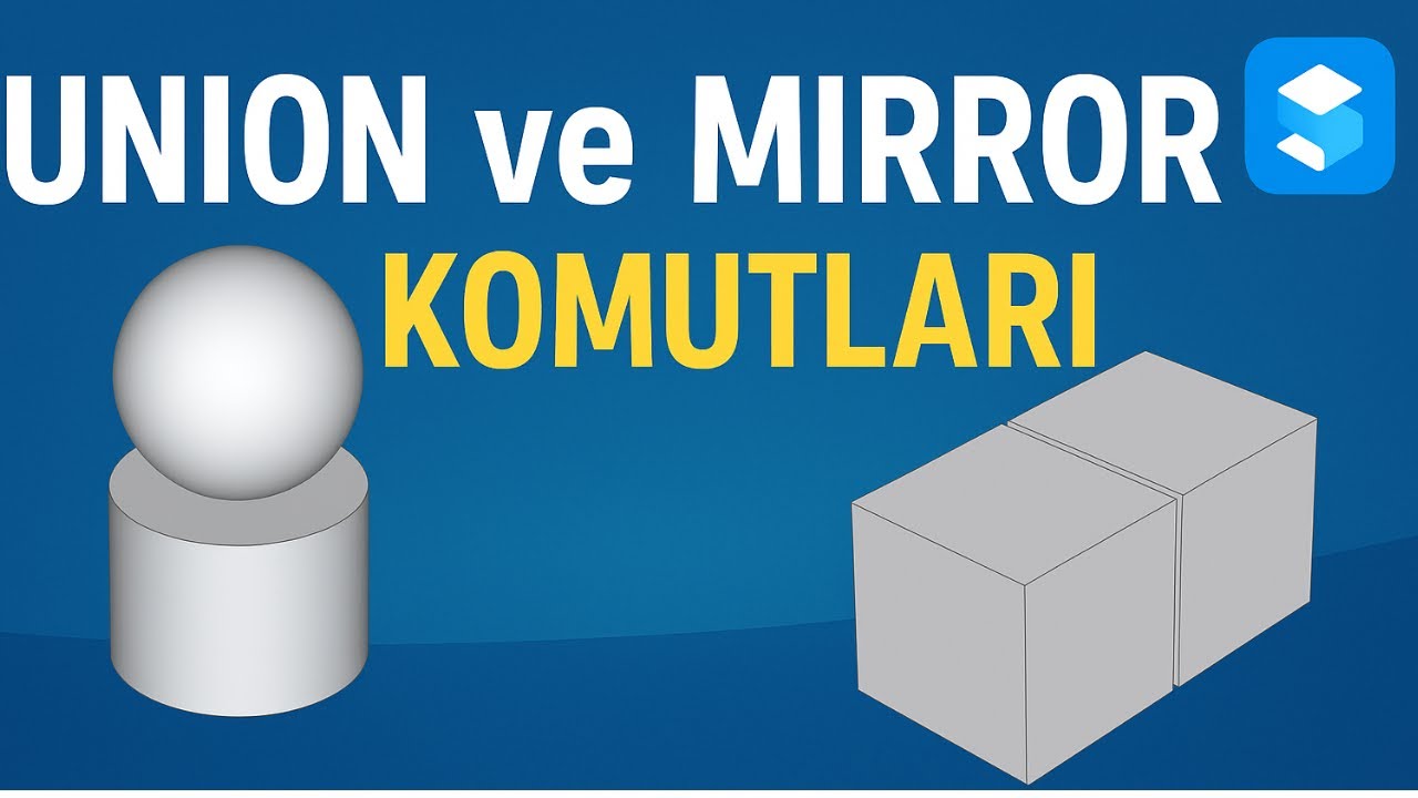 Union ve Mirror - Birleştirme ve Aynalama -  Komutları #shapr3d #tasarım 