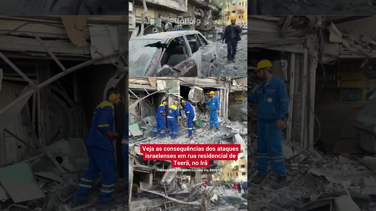 VEJA AS CONSEQU&Ecirc;NCIAS DOS ATAQUES ISRAELENSES EM RUA RESIDENCIAL DE TEER&Atilde;, NO IR&Atilde;