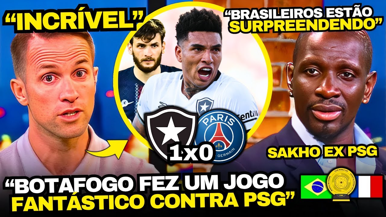 TV FRANCESA E EUROPEIA CHOCADAS COM BOTAFOGO 1x0 PSG NO MUNDIAL
