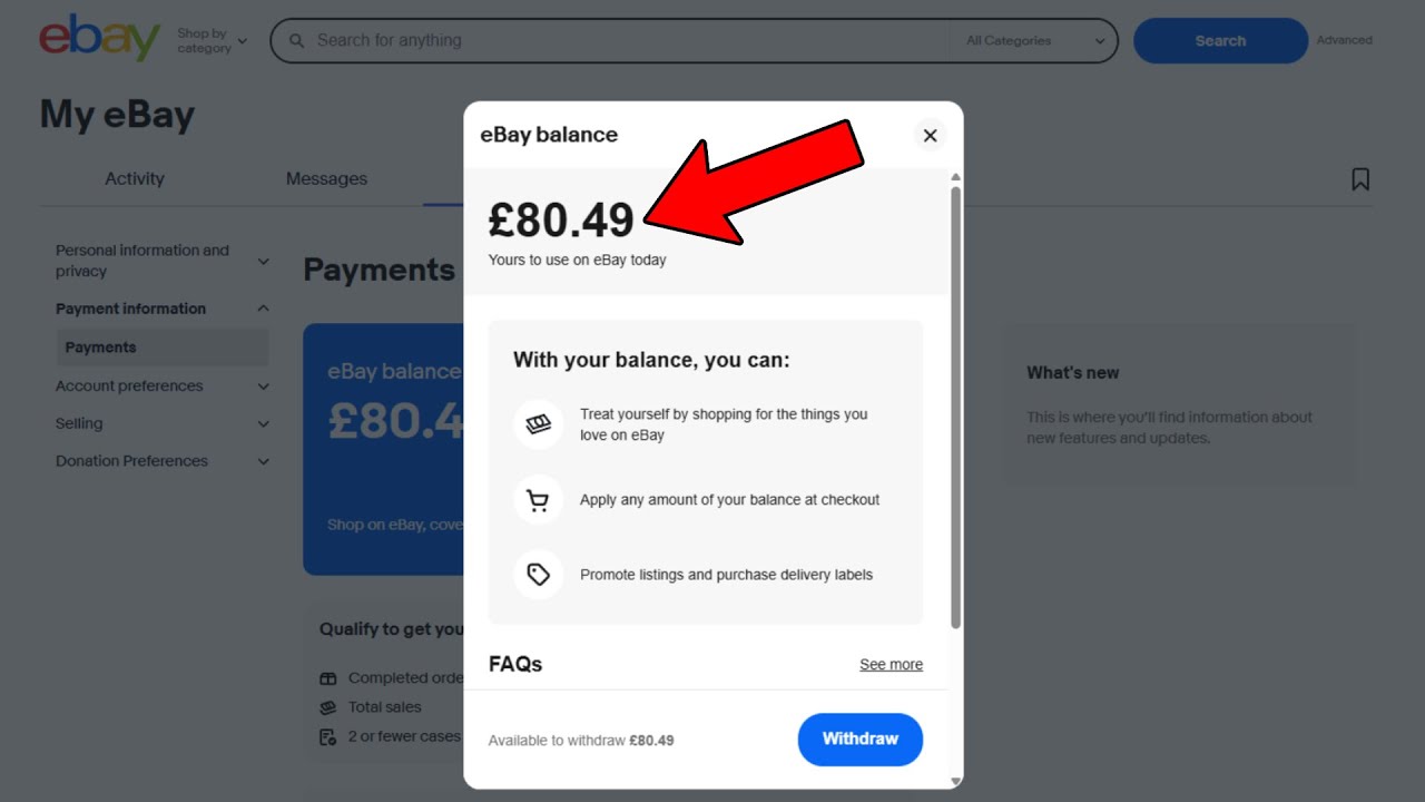 How To Withdraw eBay Money & Payouts To Your Bank Balance
