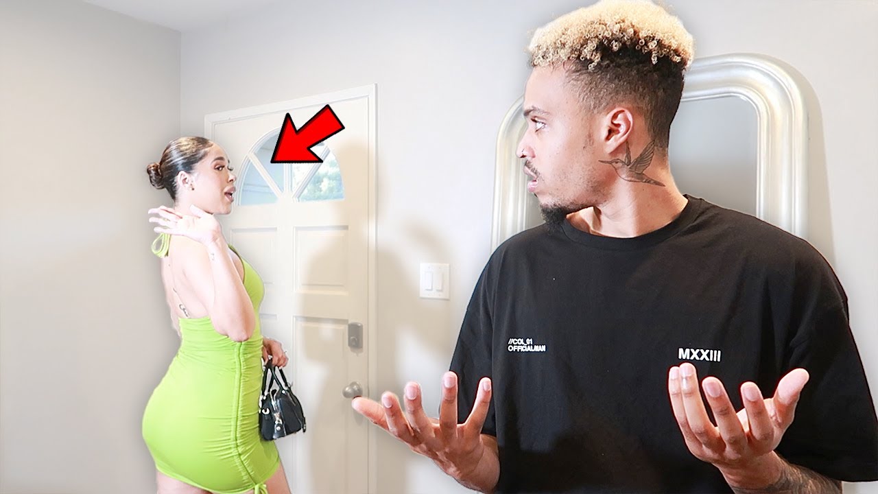 Wearing A Hot Outfit Then Leaving Him! *Cute Reaction*