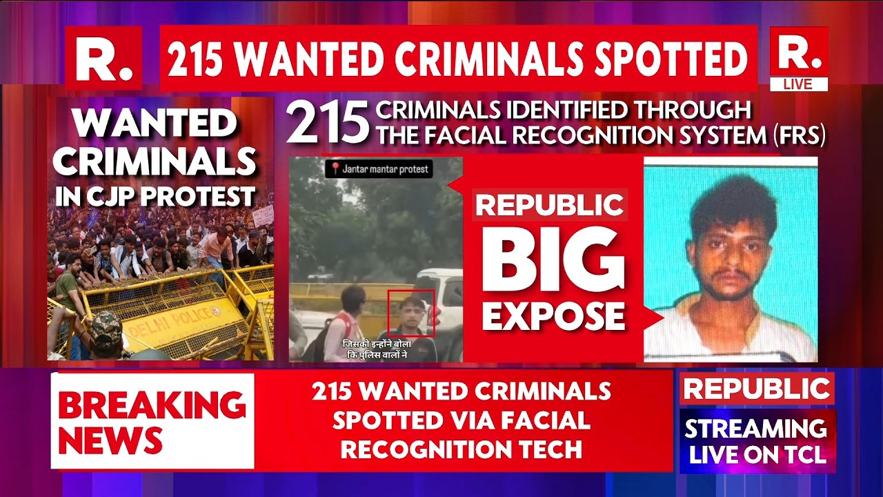 SUPER EXCLUSIVE LIVE: 215 Wanted Criminals Spotted | Facial Recognition Probe At Jantar Mantar