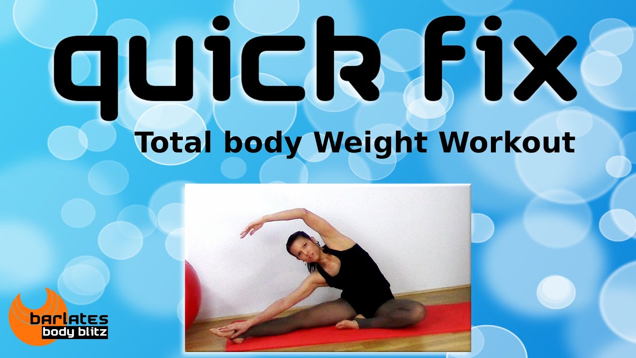 FREE Total Body Mat Workout - Quick Fix Total Body Weight Workout BARLATES BODY BLITZ