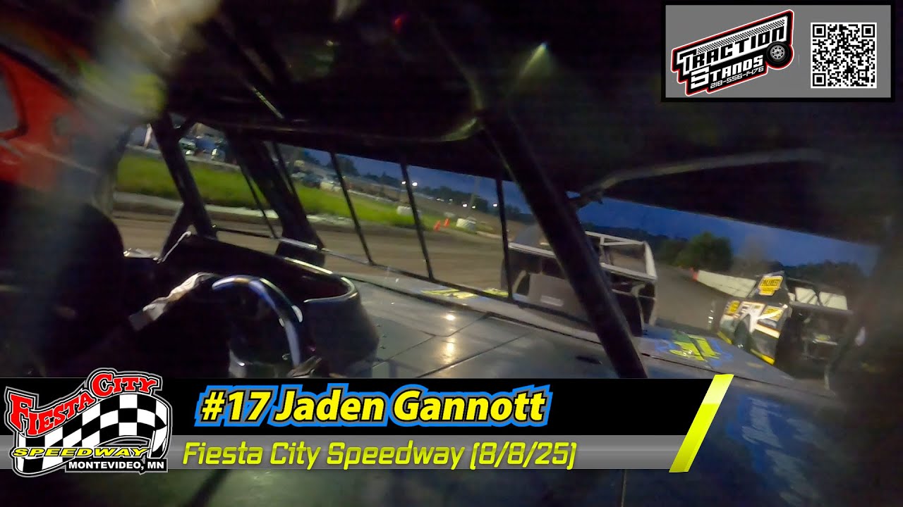 #17 Jaden Gannott WISSOTA Midwest Modified On-Board @ Fiesta City (8/8/25)