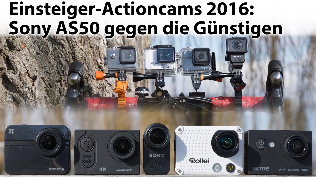 Test: Einsteiger Action Cams 2016 - Sony HDR-AS50 gegen die Günstigen