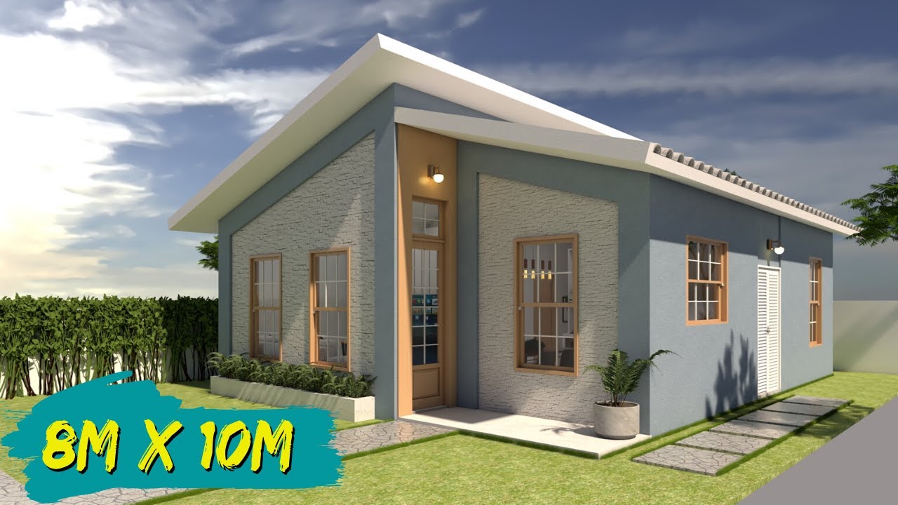 CASA T&Eacute;RREA PEQUENA 8mx10m - Projeto Pronto