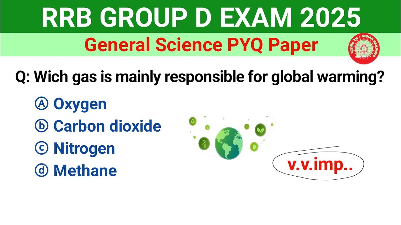 RRB group D Exam 2025 | rrb group d science previous year question paper | railway group d science