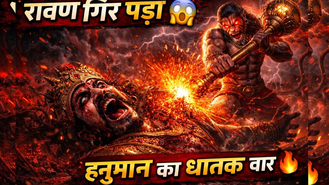 🚩“हनुमानआ लेकिन हमला नहीं किया |उस रात लंका डर से काँपउस रातहनुमान ने लंक नहीं जला फिरभीलंका हारगई| 